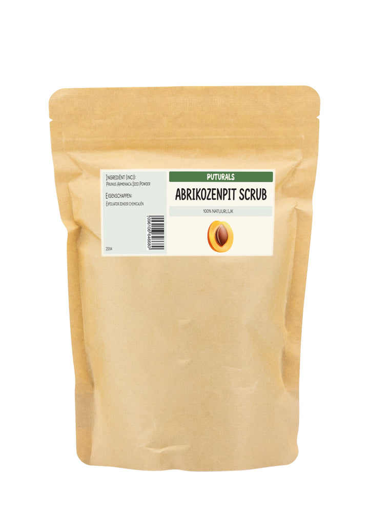 Abrikozenpit Scrub 100% Natuurlijk & Puur - 500gr- Voorkant