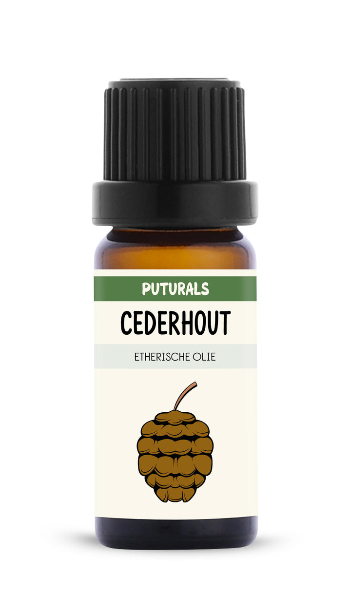 Cederhout Etherische Olie 100% Biologisch & Puur - 10ml - Voorkant