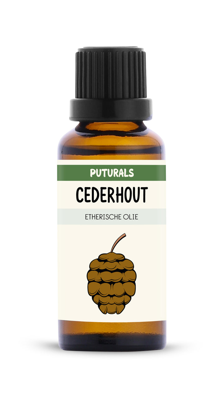 Cederhout Etherische Olie 100% Biologisch & Puur - 30ml - Voorkant