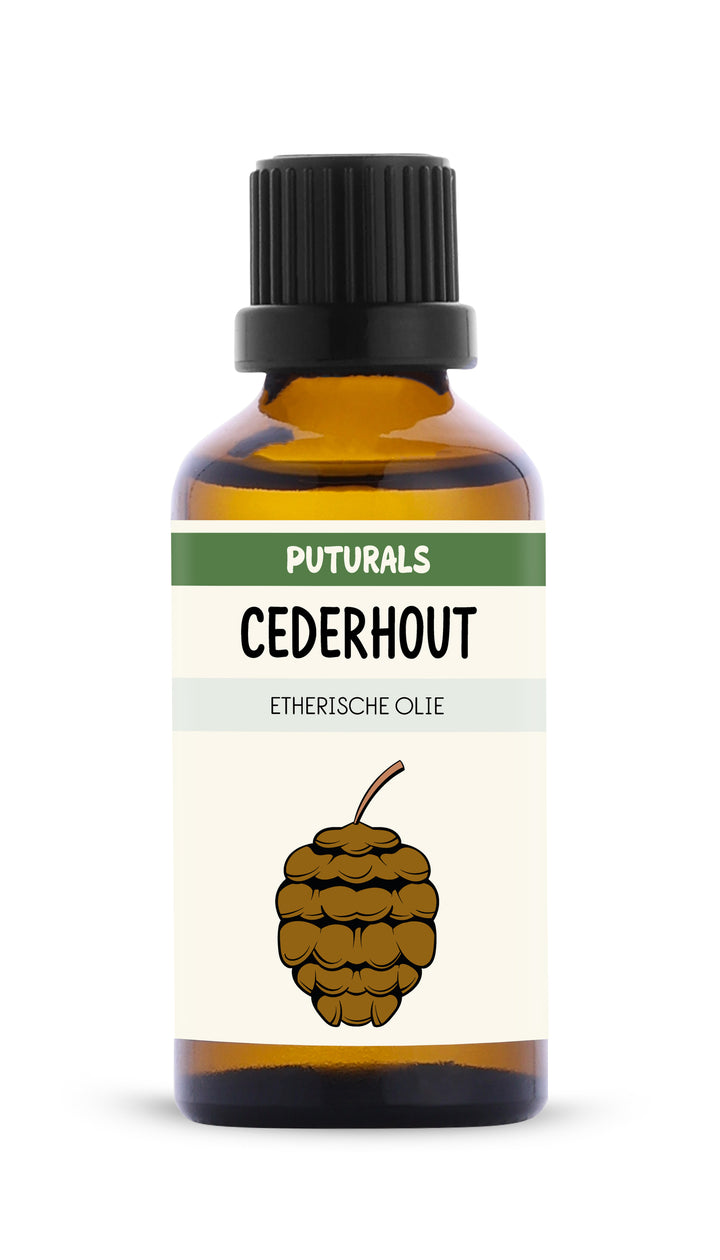 Cederhout Etherische Olie 100% Biologisch & Puur - 50ml - Voorkant