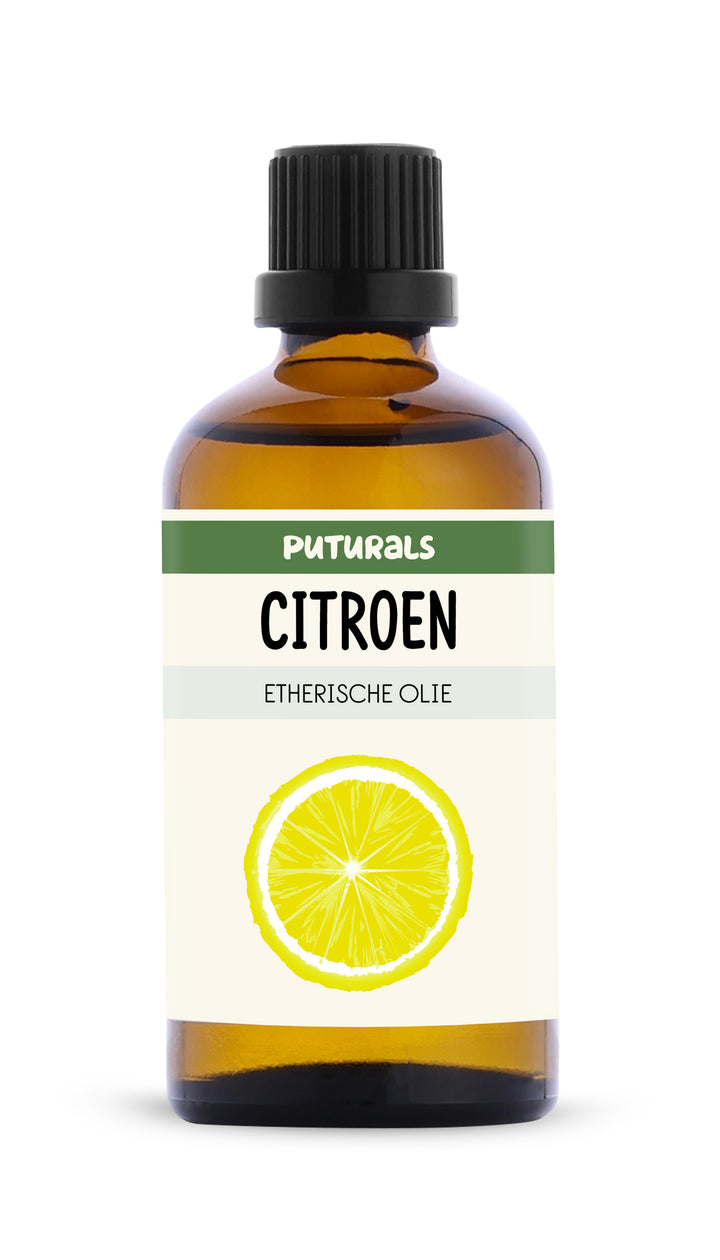 Citroen Etherische Olie 100% Biologisch & Puur - 100ml - Voorkant