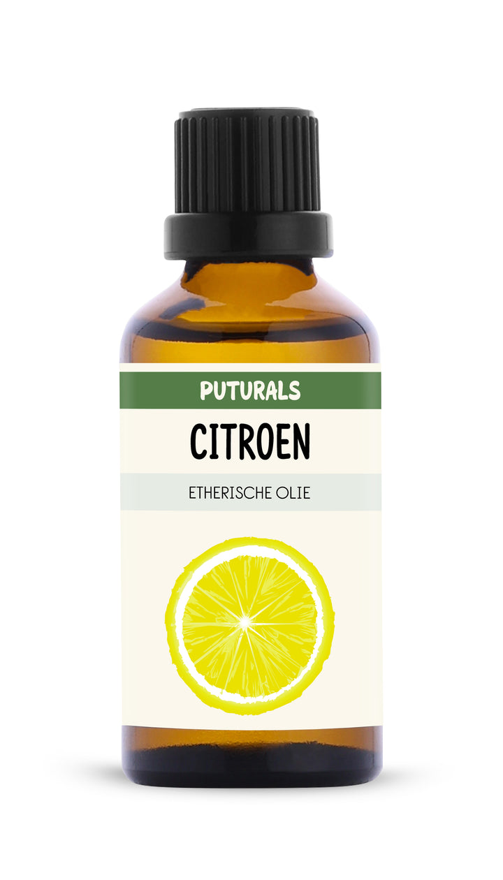 Citroen Etherische Olie 100% Biologisch & Puur - 50ml - Voorkant