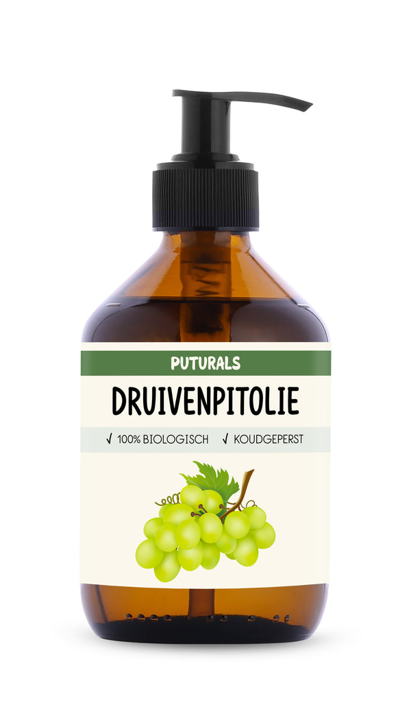 Druivenpitolie 100% Biologisch & Koudgeperst - 300ml - Voorkant