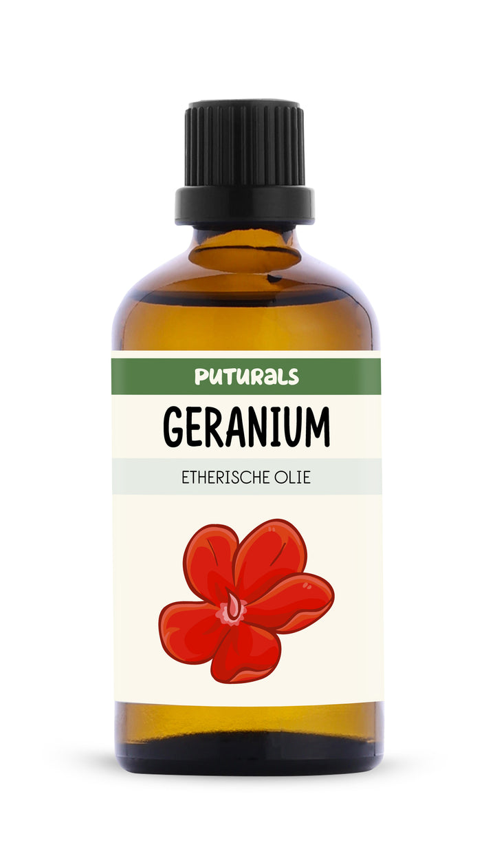 Geranium Etherische Olie 100% Biologisch & Puur - 100ml - Voorkant