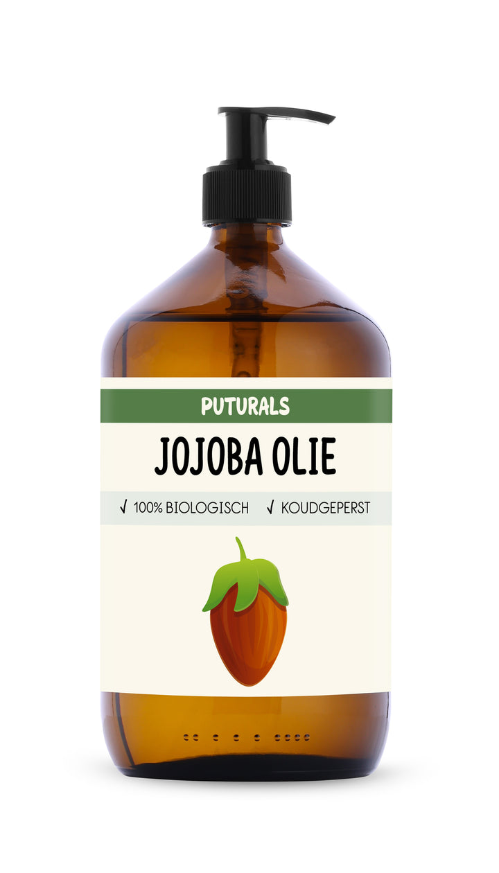 Jojoba Olie 100% Biologisch & Koudgeperst - 1000ml - Voorkant