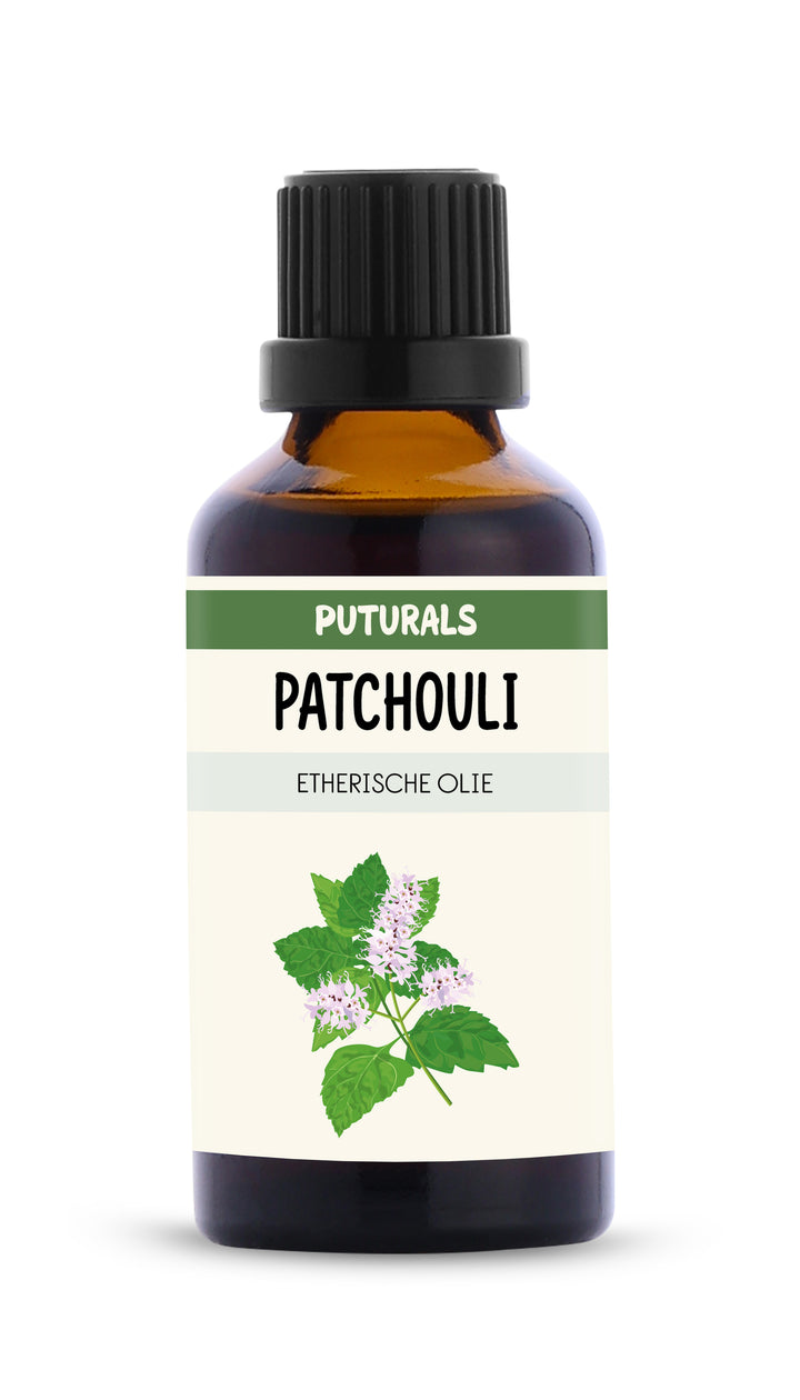 Patchouli Etherische Olie 100% Biologisch & Puur - 50ml - Voorkant