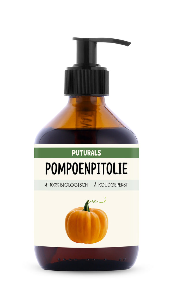 Pompoenpitolie 100% Biologisch & Koudgeperst - Voorkant - 300ml