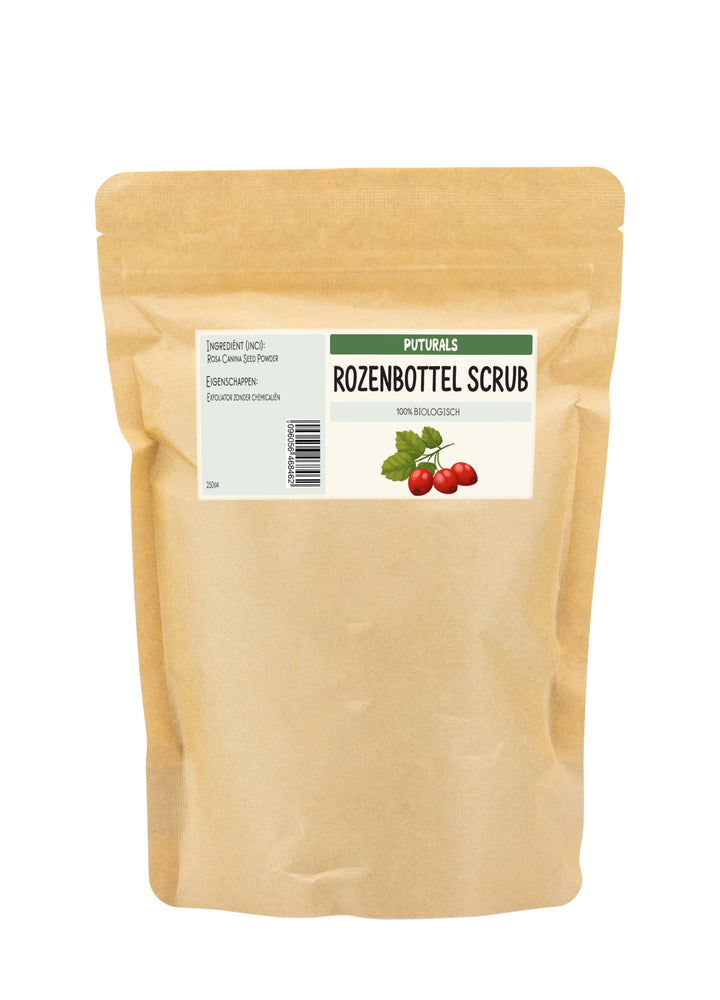 Rozenbottle Scrub 100% Natuurlijk & Puur - 500gr - Voorkant