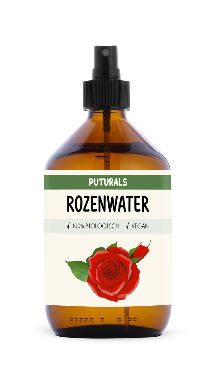 Rozenwater 100% Biologisch & Puur - 500ml - Voorkant