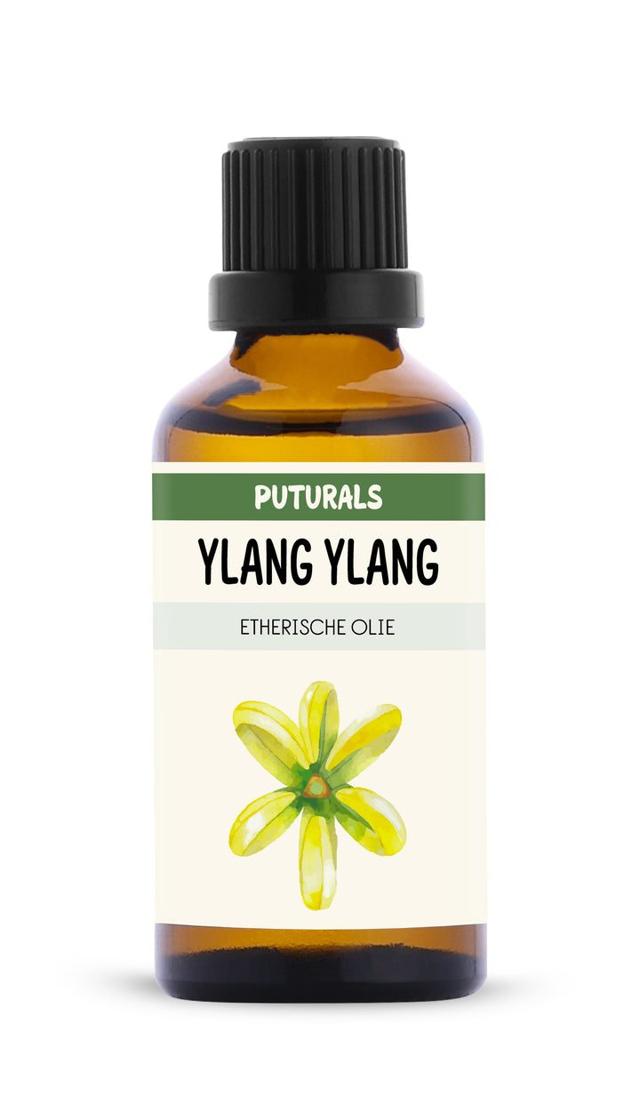 Ylang Ylang Etherische Olie 100% Biologisch & Puur - 50ml - Voorkant