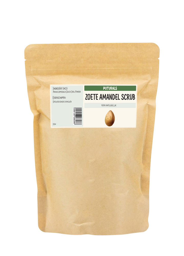 Zoete Amandel Scrub 100% Natuurlijk & Puur - 500gr- Voorkant