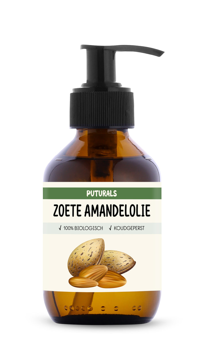 Zoete Amandelolie 100% Biologisch & Koudgeperst - 150ml - Voorkant