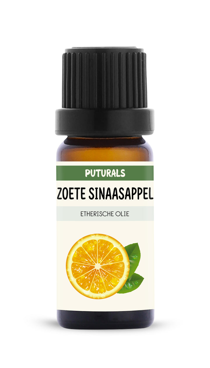 Zoete Sinaasappel Etherische Olie 100% Biologisch & Puur - 10ml - Voorkant