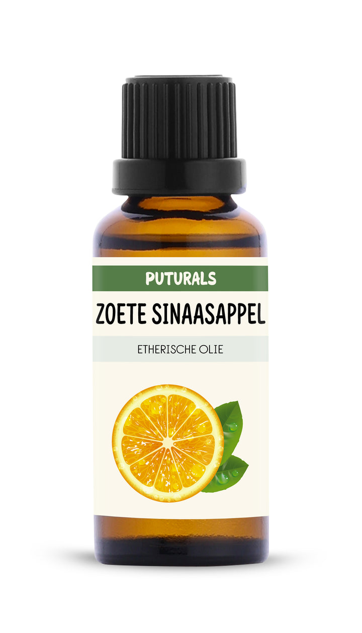 Zoete Sinaasappel Etherische Olie 100% Biologisch & Puur - 30ml - Voorkant