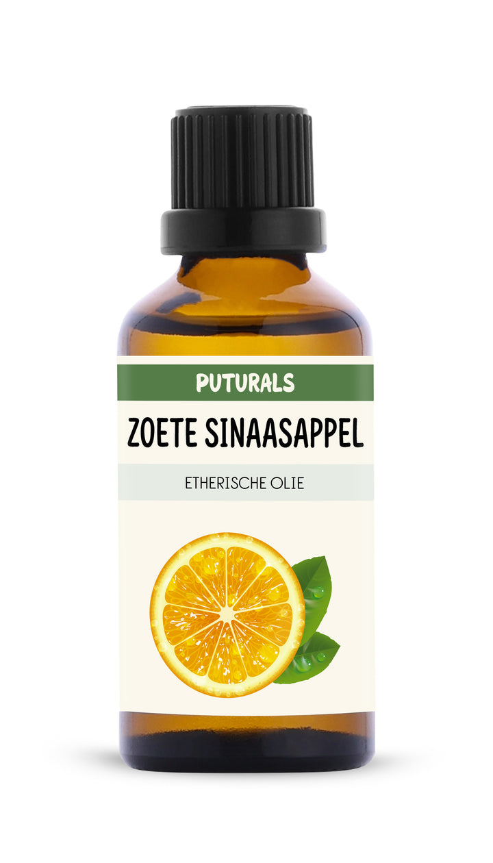 Zoete Sinaasappel Etherische Olie 100% Biologisch & Puur - 50ml - Voorkant