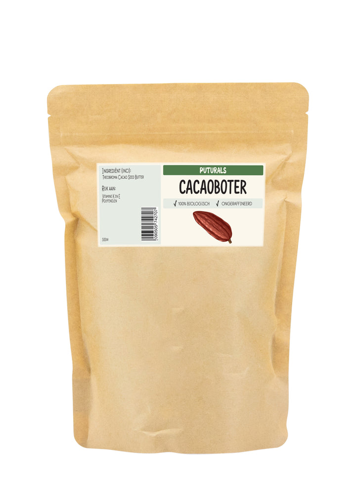 Cacaoboter 100% Biologisch en Ongeraffineerd - 500gram